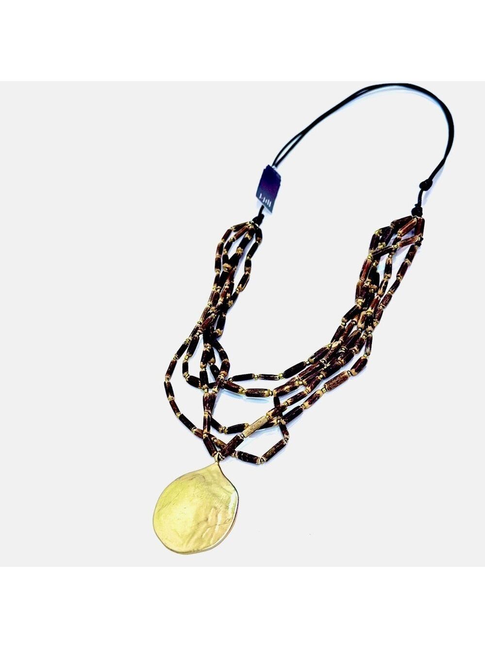 J. Jill Statement Gold Pendant Charm Necklace NWT - Picture 2 of 7